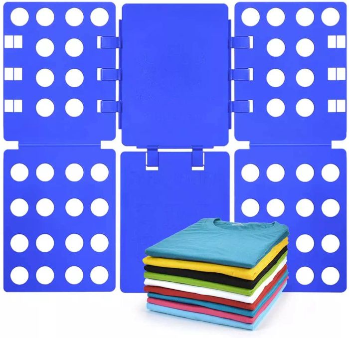 Blue clothing folder