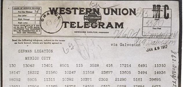 Zimmermann-Telegram-Coded-Message-631