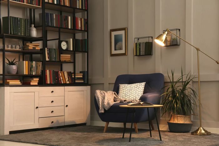 A reading nook serves as a hub of knowledge in your home