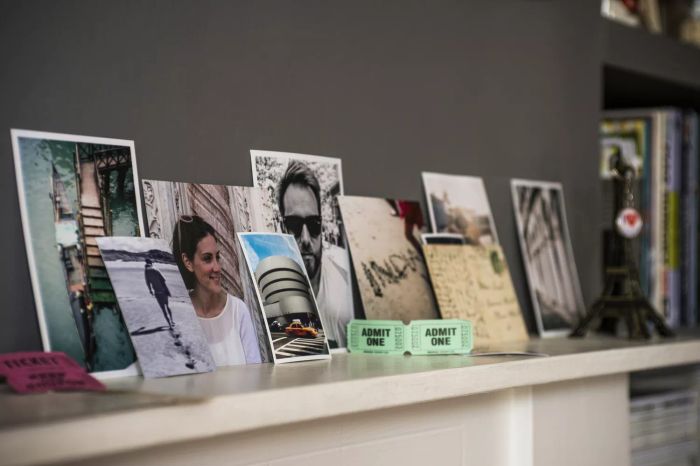 This area is perfect for showcasing playful photos and artwork