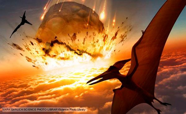 Extinction of the dinosaurs, artwork