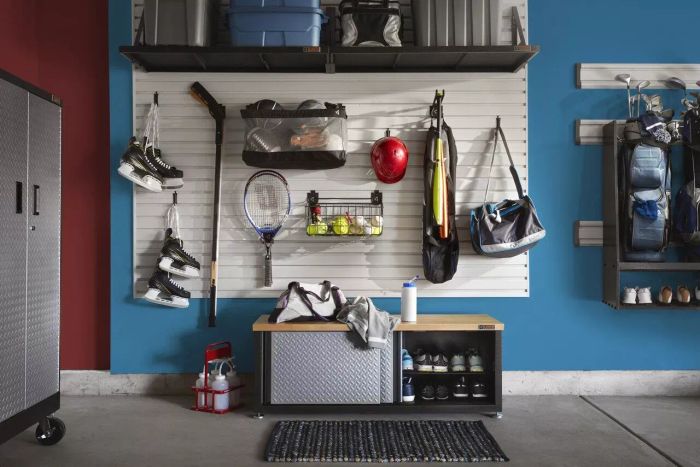 Organized Storage Wall for Sports Gear