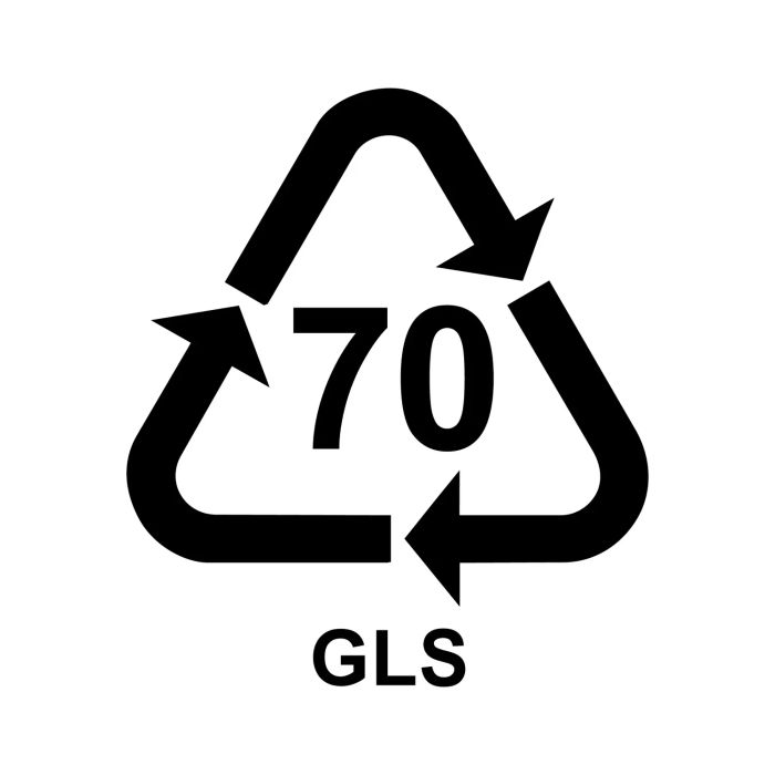 glass recycling symbol GLS 70