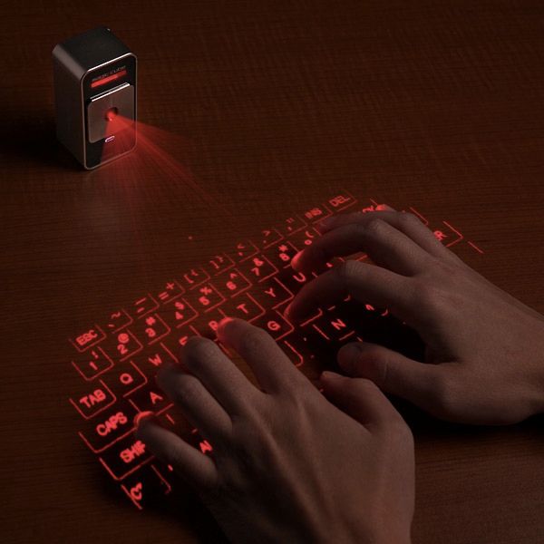 E722 Cube Laser Virtual Keyboard for iPhone in Action