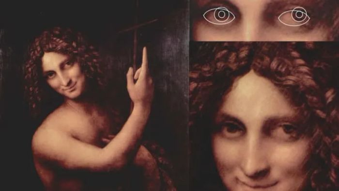 The young John the Baptist, painted by Leonardo da Vinci (1513-16, Louvre, Paris).