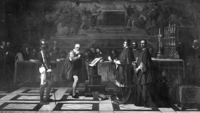 Galileo Before The Papal Tribunal by Robert Henry. Hulton Archive, Getty Images