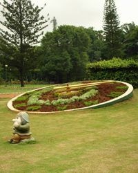 A timepiece in the Lalbagh Botanical Garden