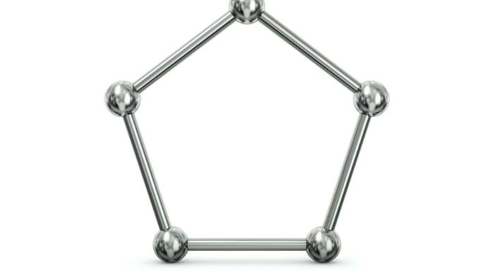 A metal pentagon.