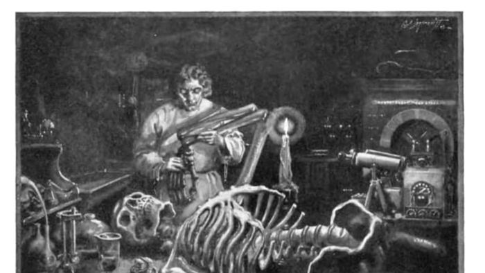 A plate from the 1922 edition of *Frankenstein*.