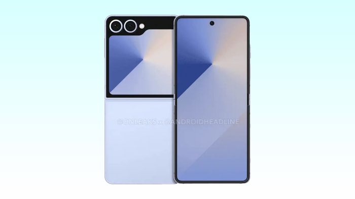 Hình ảnh render của Galaxy Z Flip7