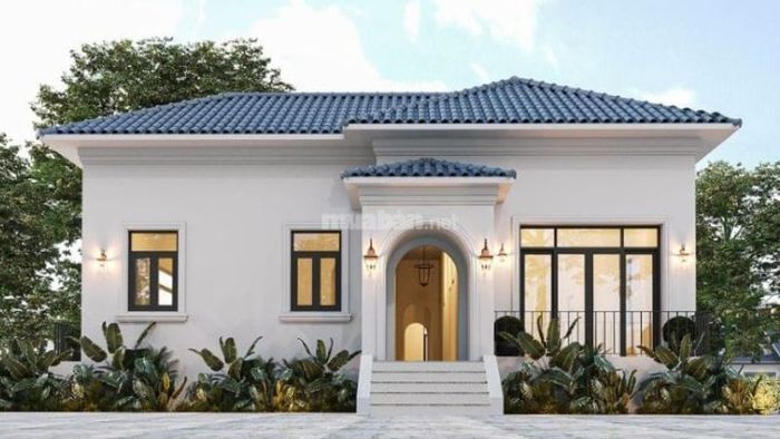 Mẫu biệt thự 1 tầng tân cổ điển Địa Trung Hải nhẹ nhàng, thanh thoát