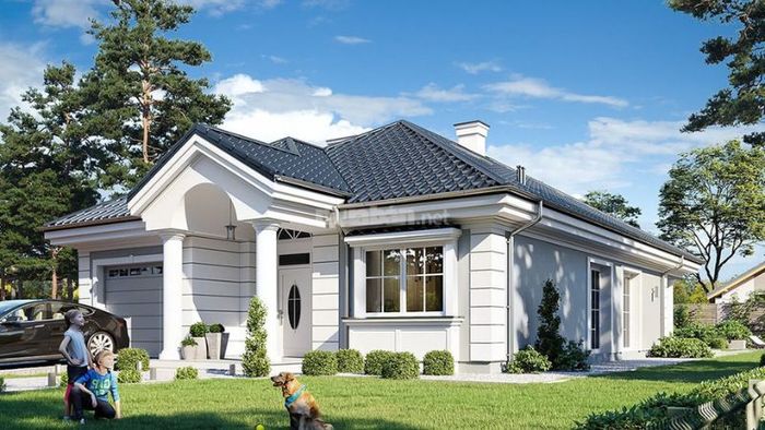 Biệt thự 1 tầng tân cổ điển 3 phòng ngủ với thiết kế hiện đại, tiện nghi