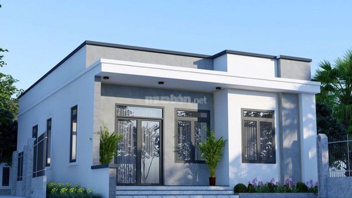 Mẫu nhà cấp 4 100m2 mái vuông không chỉ đẹp mắt mà còn thể hiện gu thẩm mỹ riêng biệt của gia chủ, tạo điểm nhấn cho không gian sống.