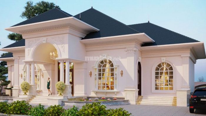 Mẫu biệt thự 1 tầng tân cổ điển hoành tráng, nổi bật và ấn tượng