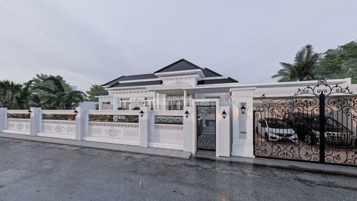 Mẫu biệt thự 1 tầng tân cổ điển với xu hướng thiết kế hiện đại, đẳng cấp