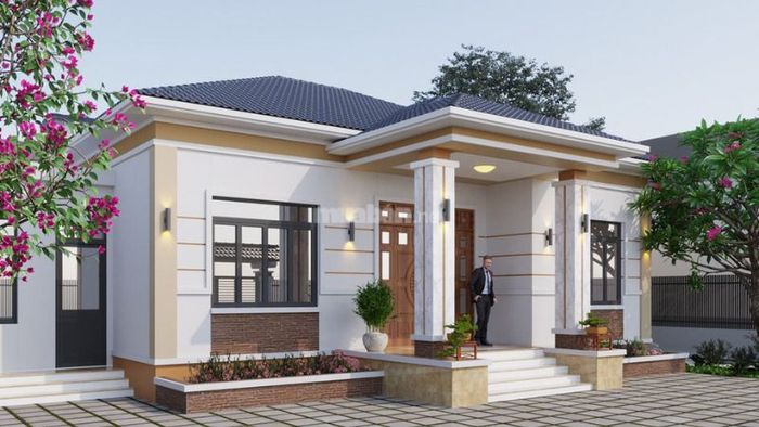 Mẫu biệt thự 1 tầng tân cổ điển mái Nhật, toát lên vẻ sang trọng và tinh tế