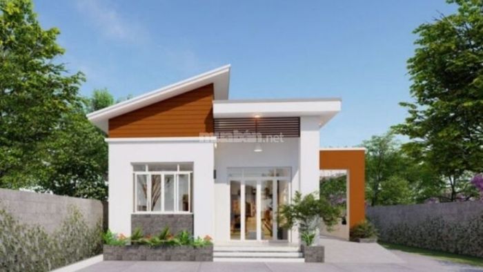 Mẫu nhà cấp 4 100m2 có thiết kế gác lửng, tối ưu không gian sử dụng cho gia đình.