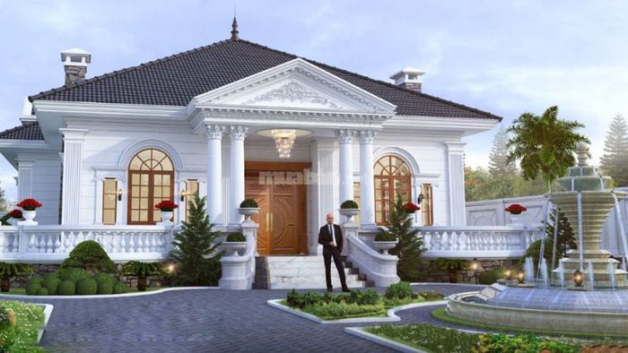 Mẫu biệt thự 1 tầng tân cổ điển mang vẻ đẹp hiện đại và đẳng cấp