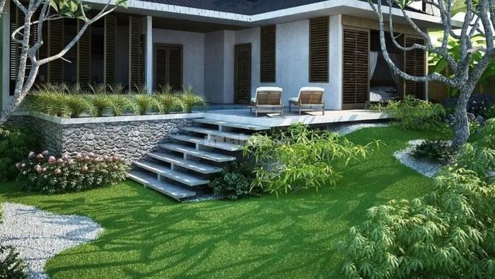 Không gian mở kết hợp sân vườn xanh mát, thư giãn