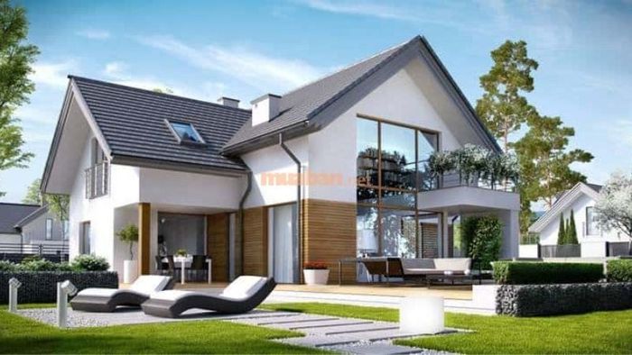 Mẫu nhà cấp 4 100m2 kiểu biệt thự với thiết kế nổi bật và tinh tế, tạo ấn tượng mạnh.