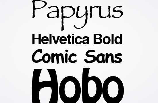 Bad typefaces