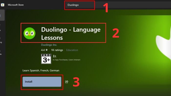 Tải và cài đặt Duolingo cho PC từ Microsoft Store