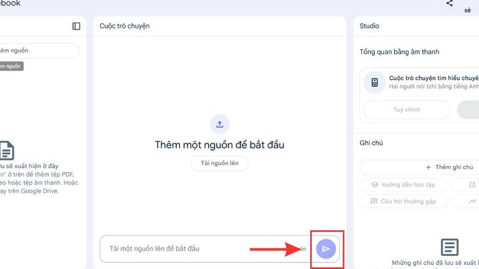 Hướng dẫn sử dụng NotebookLM - Bước 3