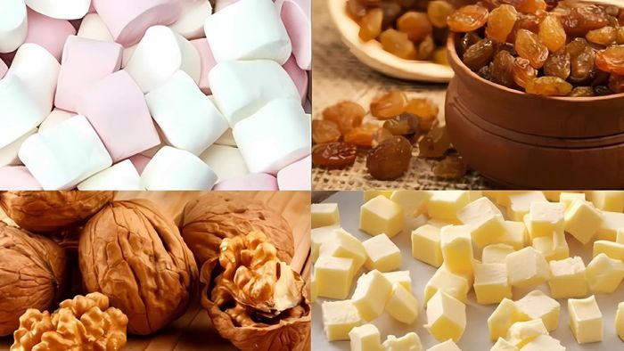 Các nguyên liệu cần thiết cho món kẹo nougat
