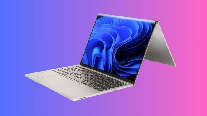 Khi gập lại, ThinkBook Flip sẽ có phần màn hình trên hướng ra ngoài, giống như một chiếc tablet.