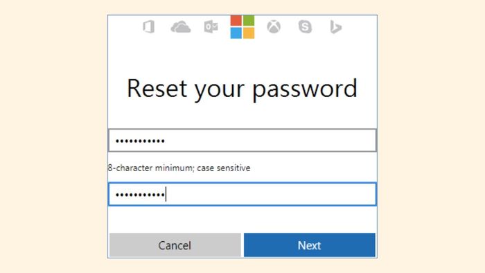 Hướng dẫn khôi phục mật khẩu Outlook khi bị quên - bước 4