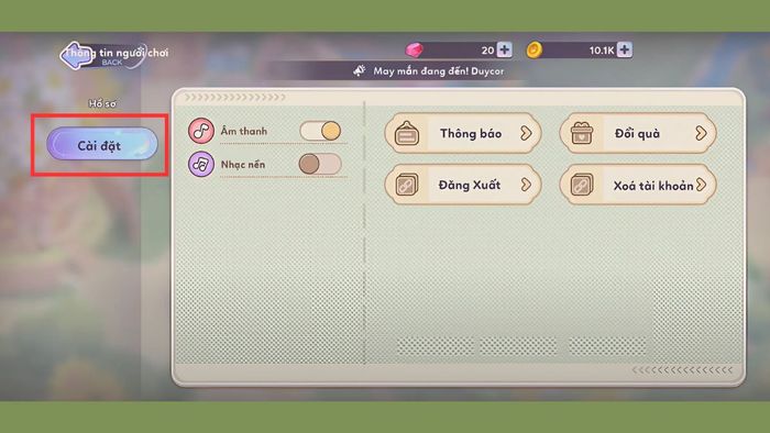 Hướng dẫn nhập mã Dreamy Cafe bước 2
