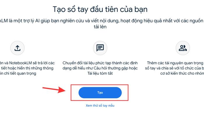 Hướng dẫn sử dụng NotebookLM - Bước 2