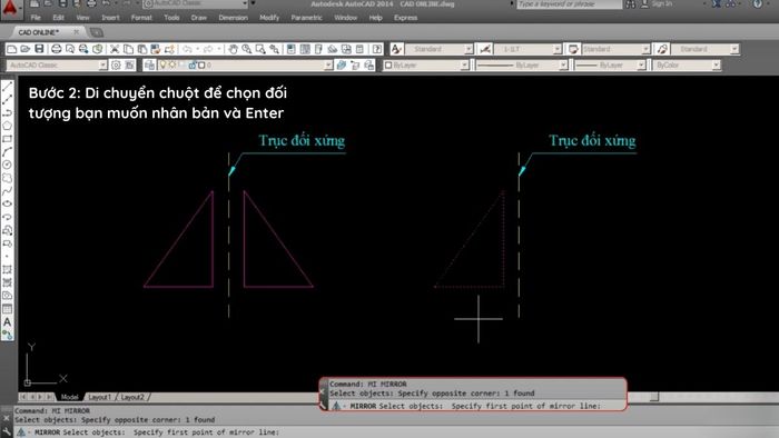 lệnh mirror trong cad