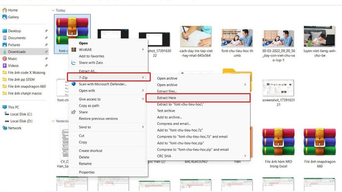 tải font chữ viết tay tiểu học đầy đủ