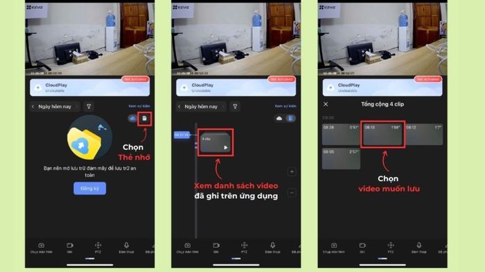tại sao camera ezviz không lưu được