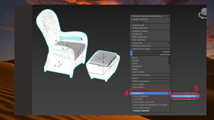 Cách giảm thiểu số lượng lưới trong phần mềm 3DsMax