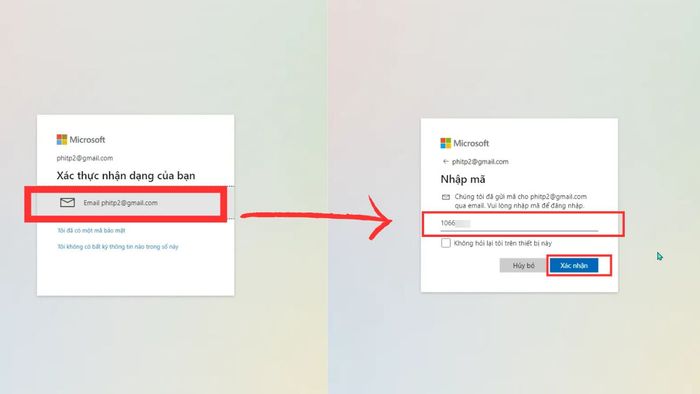 Thay đổi mật khẩu Outlook qua email - Bước thứ ba