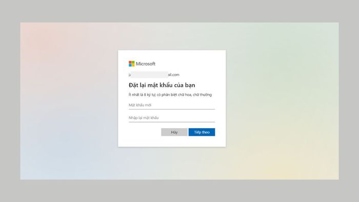 Khôi phục mật khẩu Outlook bị mất hoặc quên - Bước thứ ba