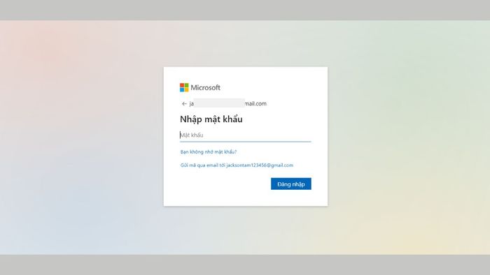 Khôi phục mật khẩu Outlook bị mất hoặc quên - Bước đầu tiên