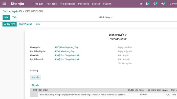 phần mềm quản lý kho odoo