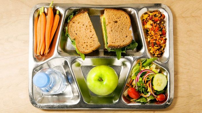 A lunch tray packed with nutritious food