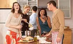 A fun potluck gathering.