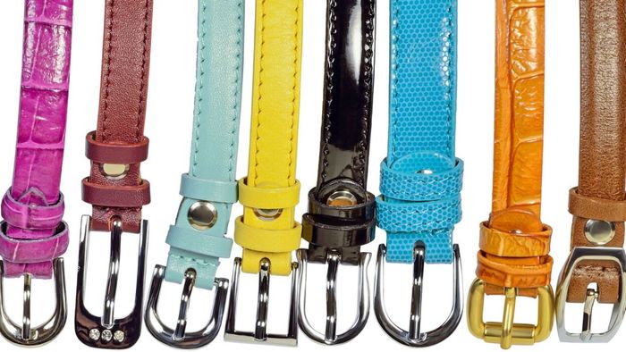 A vibrant assortment of belts