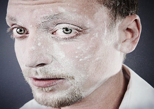 6b-Man Covered in Flour 108311633