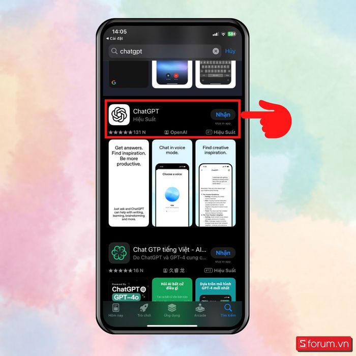 Hướng dẫn thay đổi tìm kiếm mặc định trên iPhone sang  - Bước 4.