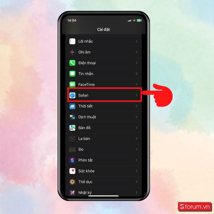 Hướng dẫn thay đổi tìm kiếm mặc định trên iPhone sang  - Bước 1.