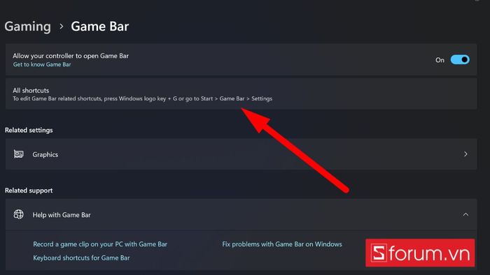 Truy cập vào Xbox Game Bar để kiểm tra phím tắt có bị thay đổi hay không