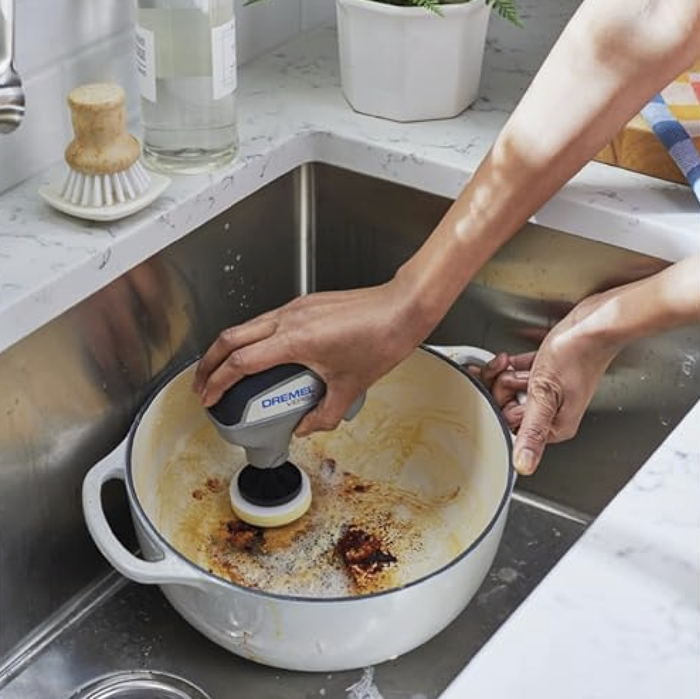 Dremel scrubbing pot