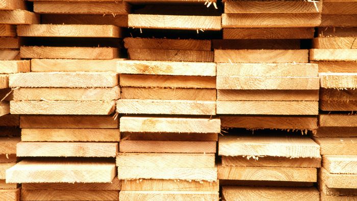 Piles of lumber