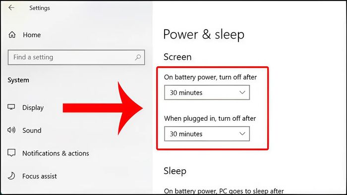 Hướng dẫn thiết lập thời gian tắt màn hình trên Windows 10 bằng Settings - Bước 3
